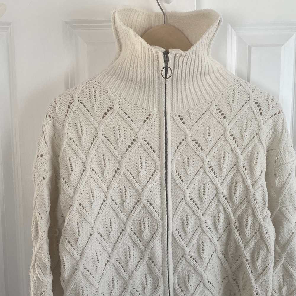Crave Fame Cream Zip-Up Cardigan - Picture 10 of 16